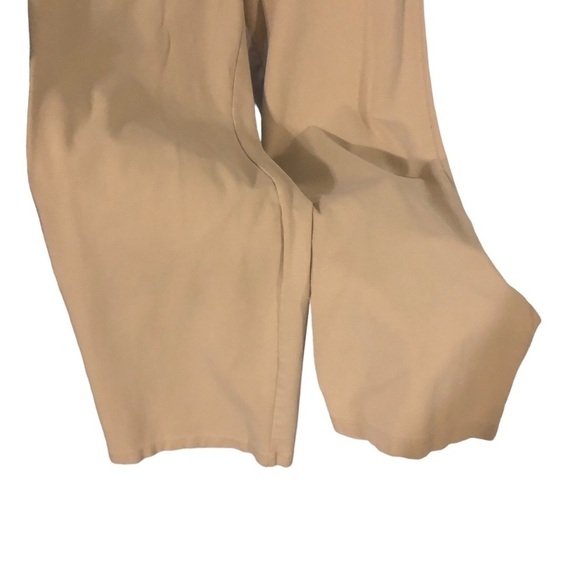 LL Bean Perfect Fit Straight Leg Pull On Business Casual Pocketed Tan Pants M - Picture 5 of 12